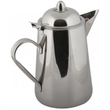 دلة القهوة من المنيوم ، فضي -  مقاس 2.5 لتر 